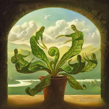 milagro de nacimiento surrealismo plantas hojas Pinturas al óleo